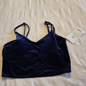 Athleta Navy Velvet Bralette